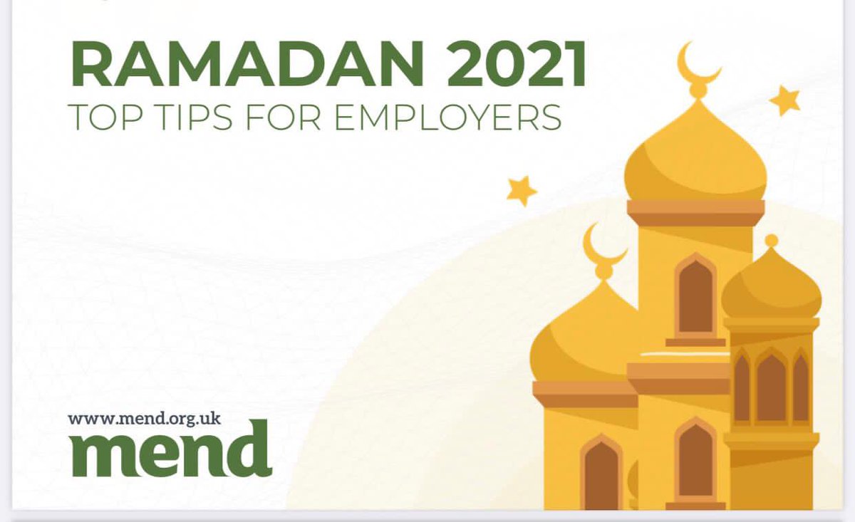 mendcommunity's tweet photo. SHARE: Has your employer adopted the Ramadan guidelines for Muslim employees? 🕌

We have produced a guide on top tips for employers this #Ramadan2021 🤝

Download and view here: https://t.co/RujGPfFI9h ✨ https://t.co/3bd6wYUuPJ