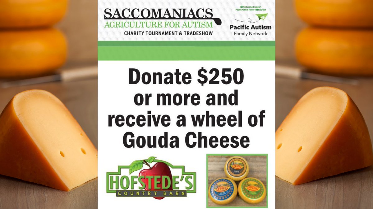saccomaniacs's tweet photo. Make a $250 Donation and receive a tax receipt for $125 from the PAFN PLUS receive a wheel of mild, medium or spiced Gouda Cheese weighing between 4.0 and 4.5 KGS #iwantthecheese #donation #charitydonation #dutchgouda #shoplocal #buybc https://t.co/h9eISFQAZ7