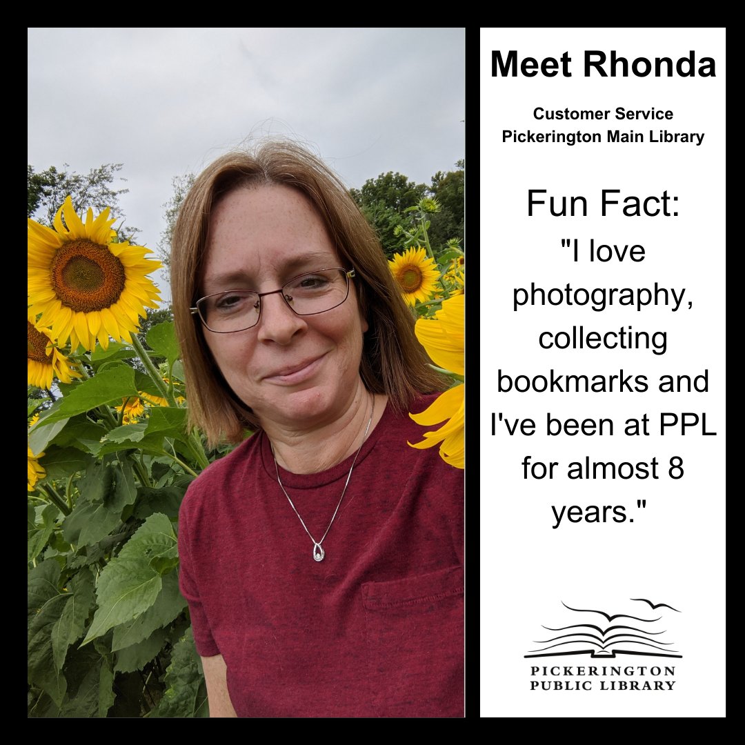 pickeringtonlib's tweet image. Meet Rhonda, providing customer service for #PPLibrary Main. Next time you see her, share your favorite flower! 🌻

#OhioLibraryWeek
