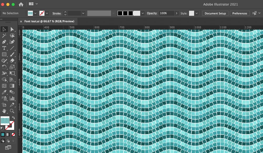 I love Adobe Illustrator for that it is always a brain exercise. It took a couple of goes to create this pattern inspired by an illusive lockdown vacation. 
Do you hear the sound of waves rolling? I do 😆
