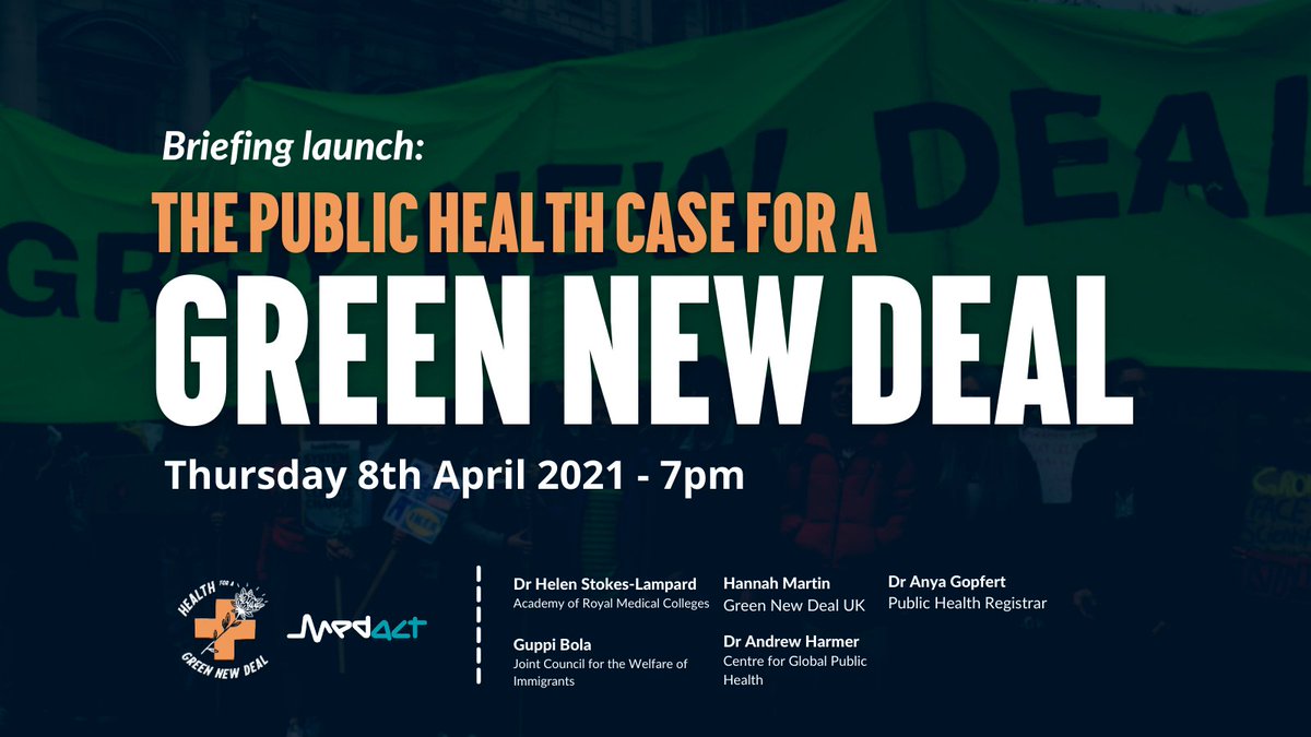 We're just about to get going at the launch event for 'The Public Health Case for a Green New Deal'! 

If you weren't able to make it, follow along with us here! 

#Health4GND <a href="/Medact/">Medact</a>