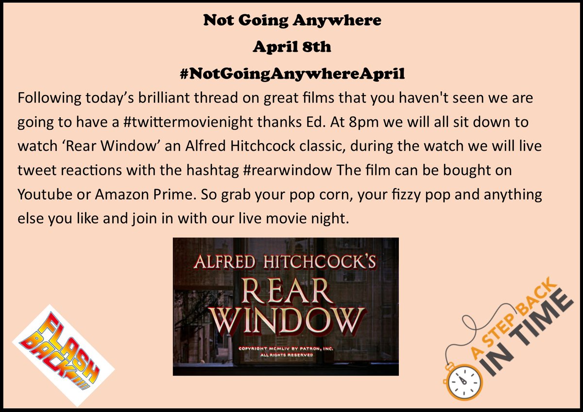 grahamandre's tweet photo. It was this time last year I was doing #NotGoingAnywhereApril as part of lockdown and #TwitterMovieNight was born, who thought a year later it would still be going? Thanks Ed. @9teaNinePercent @Annie_McS @aly_sea @Ka81 @JamesWJCain @ArabelsRaven85 @flicksnochills @TriciaPower1 https://t.co/GLEUB0Luid