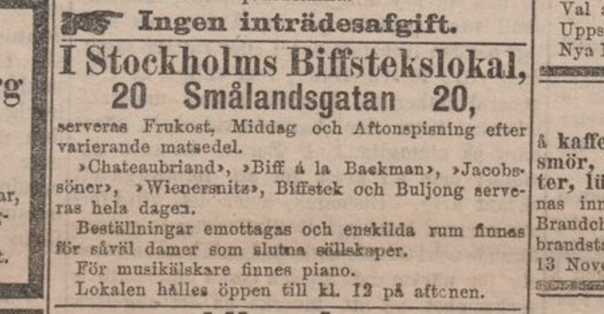 Kommer ni ihåg innan pandemin? Då kunde man gå till Stockholms Biffstekslokal och äta Chateaubriand, Biff á la Baekman, Jocobssöner och Wienersnitz till kl 12 på kvällen. Och för musikälskare fanns det piano.