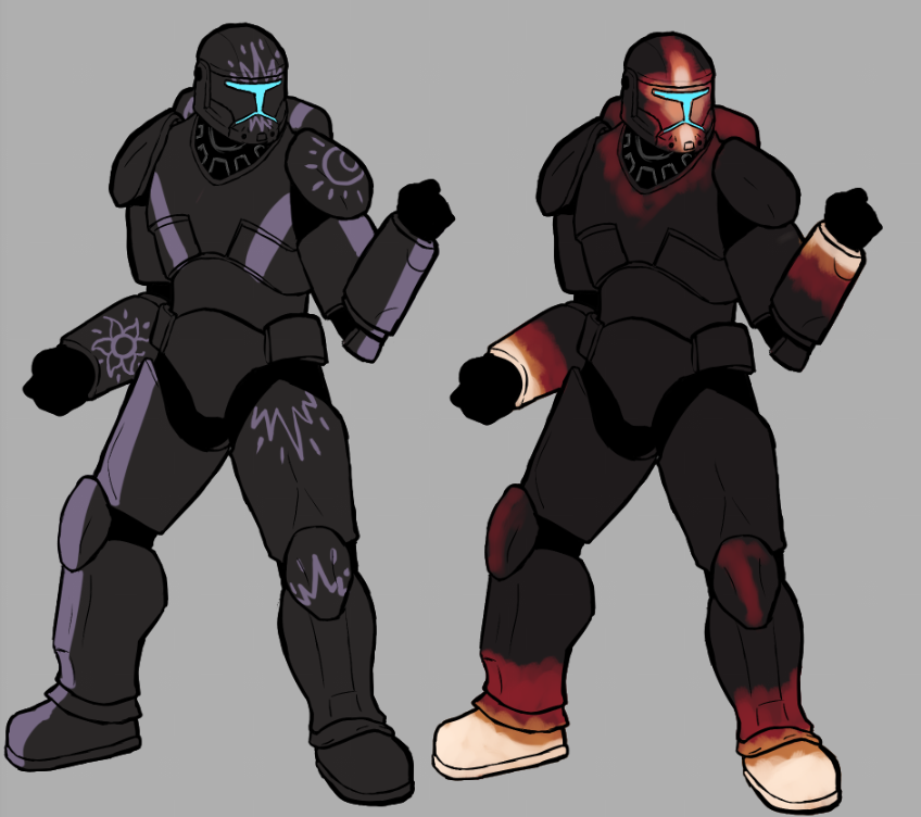 flagcaptainart's tweet image. Trying to design a couple of #republiccommandos squads for fic purposes. There’s so much inspirational work out there, it’s hard not to just be in awe of other designers. #starwars #theclonewars #clonewars #tcw #repcomm