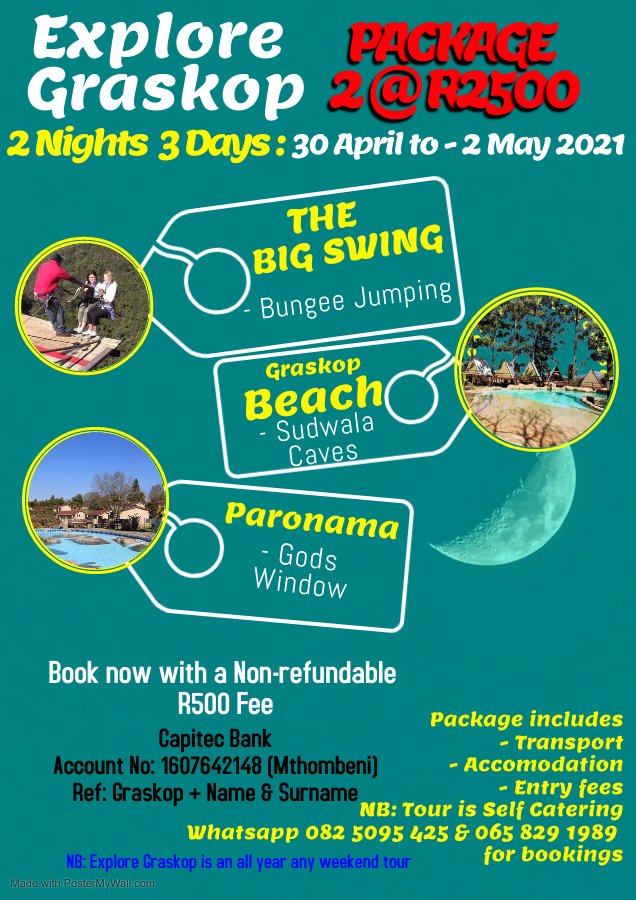 PushPointpty's tweet photo. Pushing Adventures all the time.
#mjolo #LockdownhouseParty #GoldReefCity #GomoraMzanzi #DiepCityMzansi #SkeemSaam
Book your place now. https://t.co/vc8tGWd92k