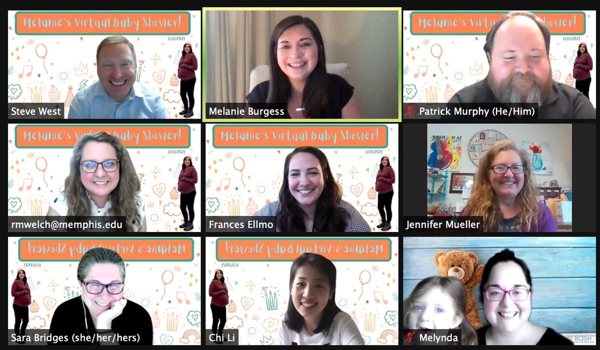 Grateful for colleagues who set up a surprise virtual baby shower disguised as a zoom faculty meeting! <a href="/CeprUofm/">UofM CEPR</a>
