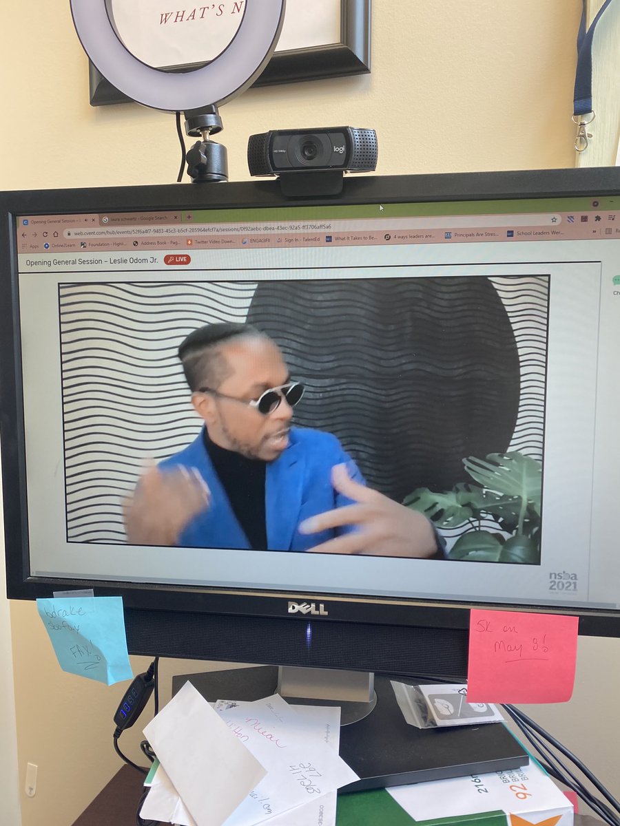 Attending this year’s ⁦<a href="/NSBAPublicEd/">National School Boards Association | NSBA</a>⁩ conference virtually. Impactful message and performance from ⁦⁦<a href="/leslieodomjr/">Leslie Odom, Jr.</a>⁩! Glad to be in the Zoom where it happens! 🎙