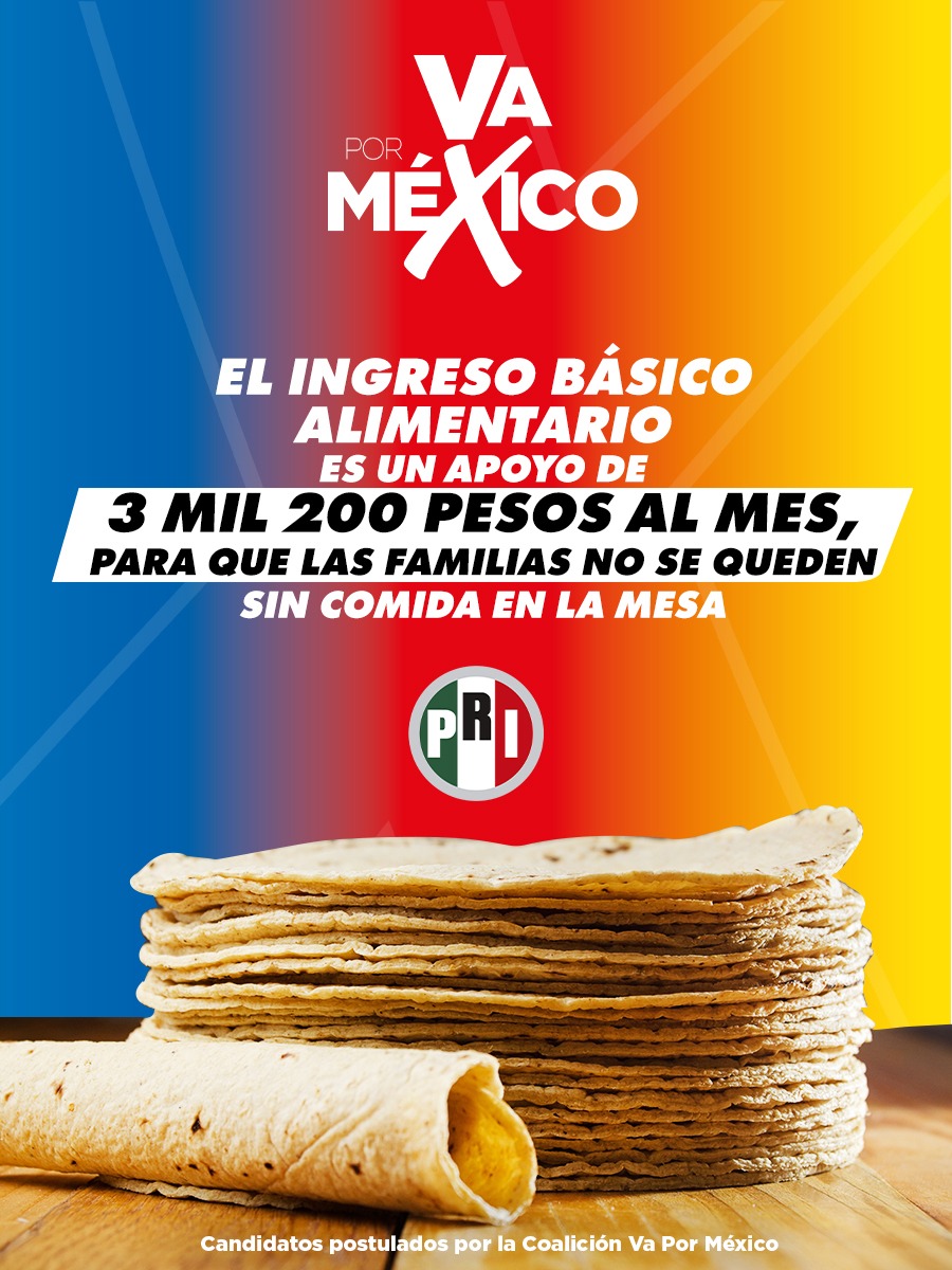 Un México en el que a todos nos vaya bien, es un país en el que a nadie le falta comida en la mesa. Por eso lucharemos en la alianza #VaPorMéxico.