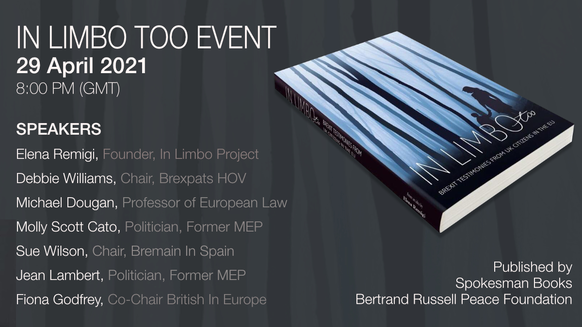 InLimboBrexit's tweet photo. Much is said about British in 🇪🇺 recently therefore we are really pleased to announce our upcoming In Limbo Too Event: "The Brexit stories of Brits in Europe"

With an exciting list of speakers, it promises to be very good!

29 April @ 8PM

Register here: https://t.co/aOapnLBRCq https://t.co/RqBnyWSLz9