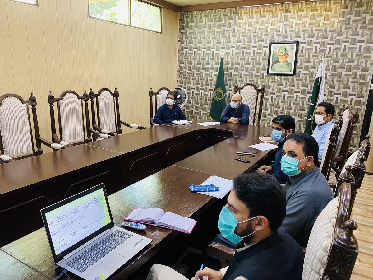 KpDrug's tweet photo. Provincial Drug Inspector Nowshera briefing the chair on role of Drug Control Nowshera &amp; it's performance during district performance review meeting held today under the chair of Deputy Commissioner Nowshera. https://t.co/SrBmGmUlig