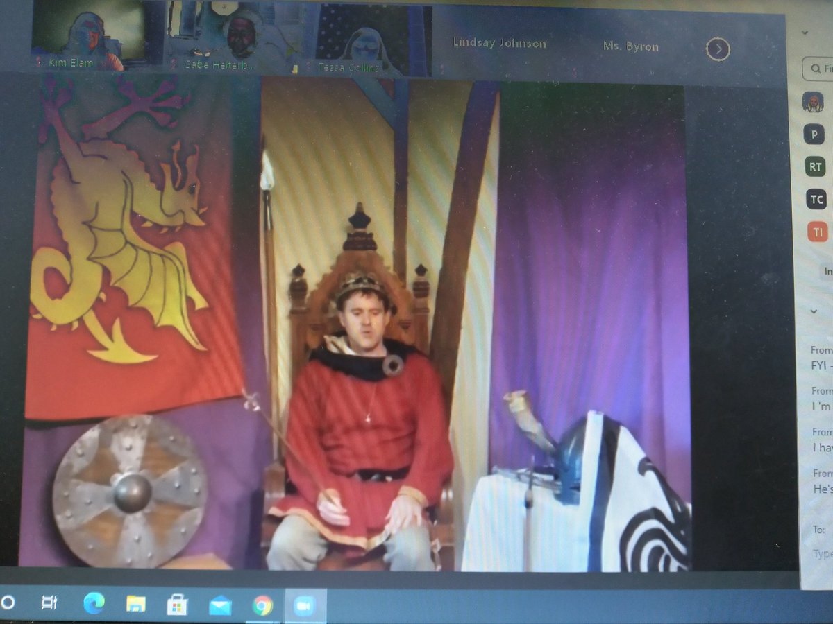 In today's RCOLA Thursday Fun Live we met with Medieval King Arthur the Great who was known as the,  "Hammer of the Vikings." <a href="/RCSHSOffices/">RCSHS Offices</a> @RowanCOLA  @RowanAstSuper <a href="/AspireKy/">ASPIRE KY</a> <a href="/KEDC1/">KEDC</a>