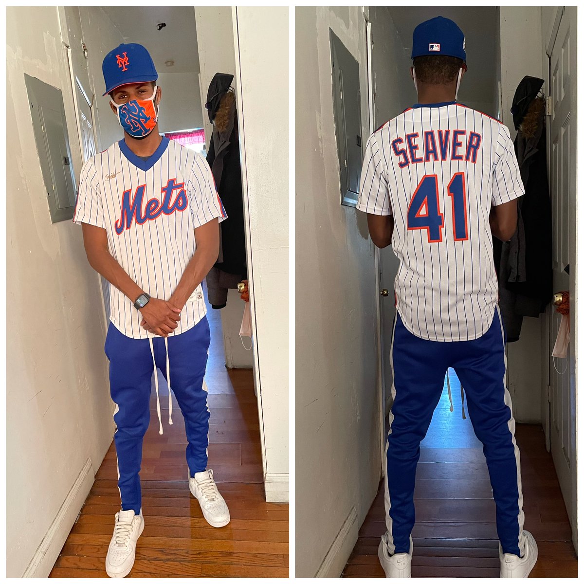 iamMillzHendrix's tweet photo. Had to throw on the Tom Seaver jersey to watch city fields opening day #RIPToTheLegend #LGM #41 https://t.co/yXwiQmJOip
