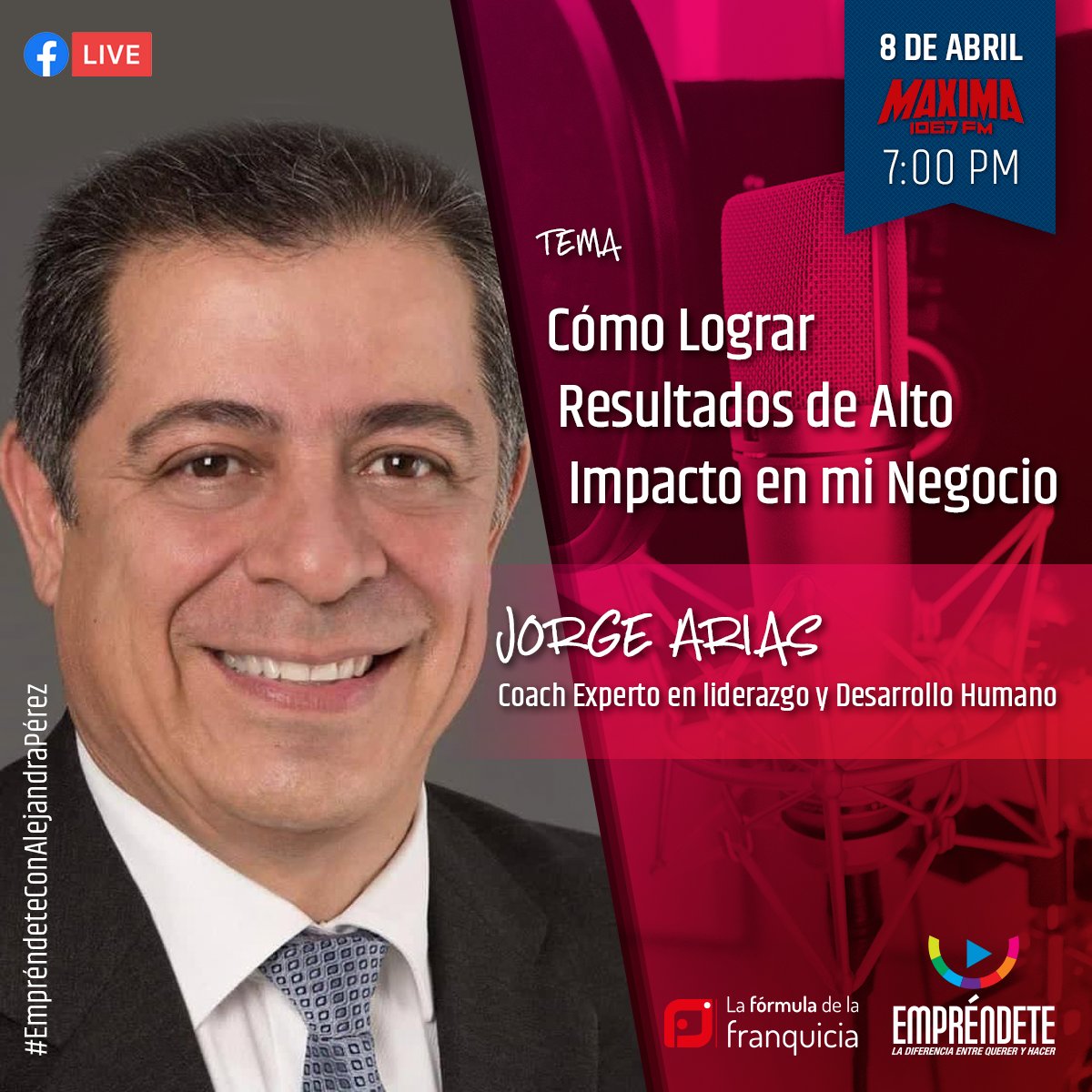¿Estás aprovechando tus recursos para lograr resultados de alto impacto? Aprende a lograrlo con los consejos de Jorge Arias de <a href="/cehucontacto/">Jorge Arias</a> ¡Sintonízanos hoy a las 7pm! En <a href="/maxima1067fm/">MÁXIMA 106.7 FM</a> o a través de facebook y  youtube ¡La diferencia entre querer y hacer, #Empréndete! 💥