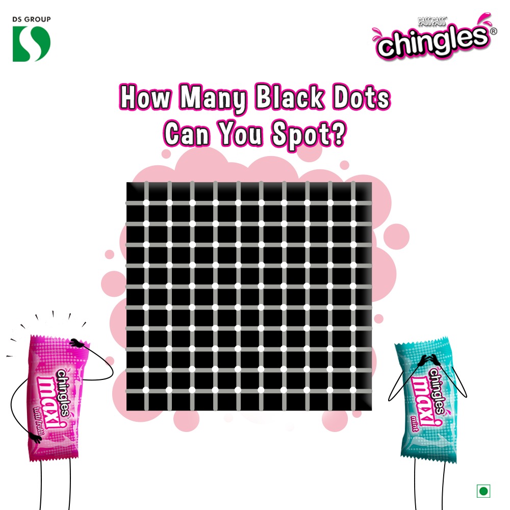 ChinglesGums's tweet photo. Aankhein thak jayengi, par sahi jawaab nahi milega! Tell us your answer in the comments section.
#AajLeeKya #MaxiLeeKya #pranks #ChinglesLeeKya #Illusion #CountTheDots #chingles #masti #pranksters #fun https://t.co/GKI6baAazO