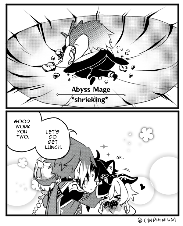 My Liyue team a.k.a. Zhongli being a single father of three 