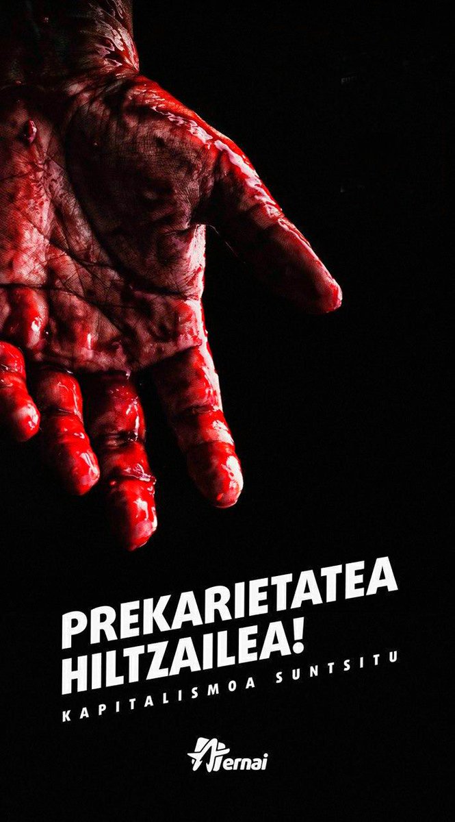 ASKI DA ‼️

🔴  Langile bat hil da Trapagaranen, ostalaritza-lokal batean izandako istripu batean.

2021an dagoeneko 1️⃣5️⃣ langile izan dira erailak Euskal Herrian.
⚫️ Joaquin Beltranek lur azpian jarraitzen du.

#KapitalismoaSuntsitu
#PrekarietateaHiltzailea