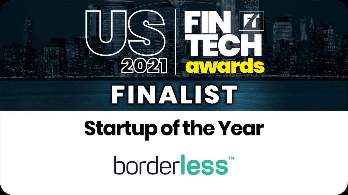 getborderless's tweet photo. borderless™ has been named a Finalist in the 2021 US Fintech Awards competition🎉!
We're a Finalist in 2 categories: Startup of the Year & Payments Tech of the Year.
@usa_fintech
#getborderless #USFTAwards #businesspayments #finalist #fintech #awards https://t.co/h5EZetqyJJ