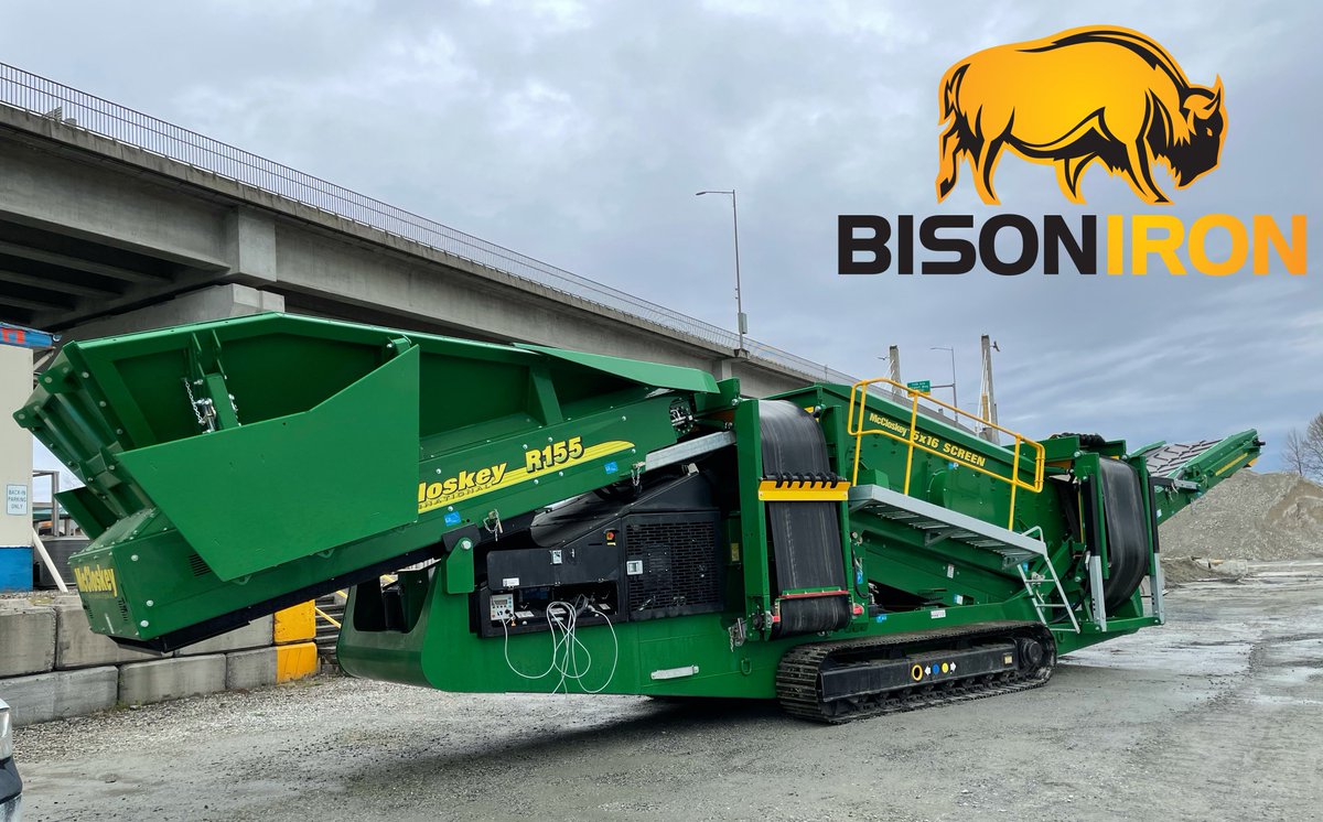 BisonIron's tweet photo. SOLD:
New McCloskey R155 Heavy Duty #Scalper Screening Plant delivered to its new home!

Features on this machine:
-CAT Engine
-Belt Feeder
-Track Mounted

Interested in getting your own? Get in touch!
📞:1-604-813-2424
✉️:info@bisoniron.com
🖱https://t.co/BDJKDI6Nzy https://t.co/OJMPxulSYI
