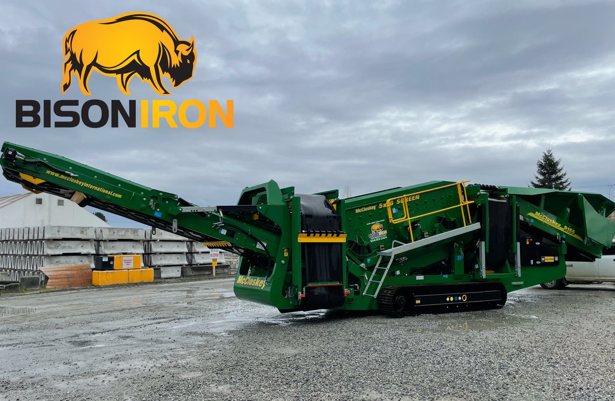 BisonIron's tweet photo. SOLD:
New McCloskey R155 Heavy Duty #Scalper Screening Plant delivered to its new home!

Features on this machine:
-CAT Engine
-Belt Feeder
-Track Mounted

Interested in getting your own? Get in touch!
📞:1-604-813-2424
✉️:info@bisoniron.com
🖱https://t.co/BDJKDI6Nzy https://t.co/OJMPxulSYI
