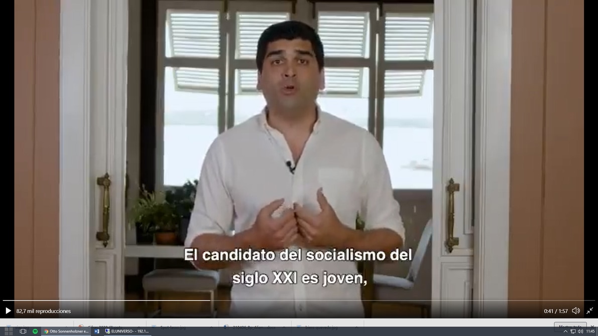 eluniversocom's tweet photo. Con un video en redes sociales, exvicepresidente Otto Sonnenholzner reaparece y pide no votar nulo ni blanco; tampoco por el candidato ‘del siglo XXI’ ► https://t.co/33tIEqKw08 https://t.co/27TbHmMKO5