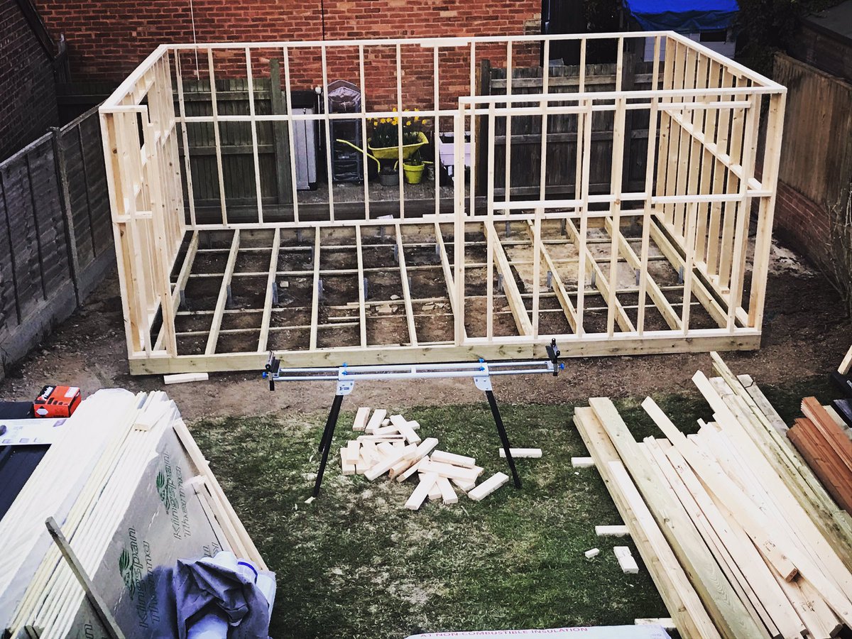 Day 1 of Studio construction #musicproducer #recordingstudio #composer