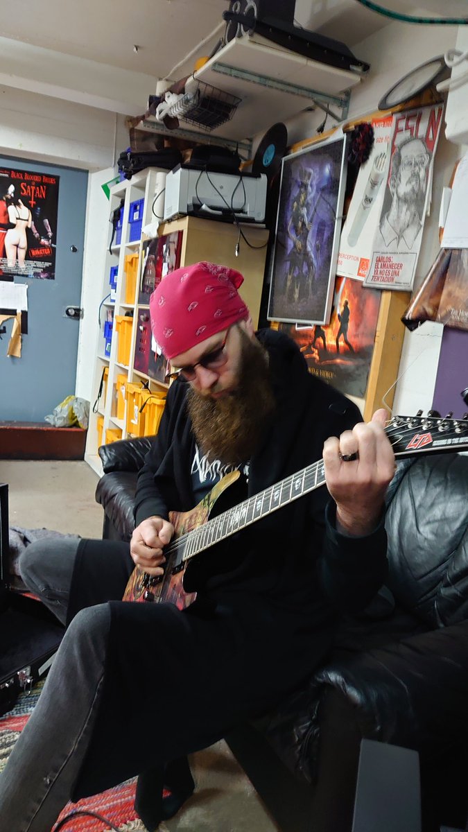 pbfireband's tweet photo. Next song coming up as @AnderssonTomi records the lead guitars for Drought Engine! https://t.co/YSNIrRvUd0