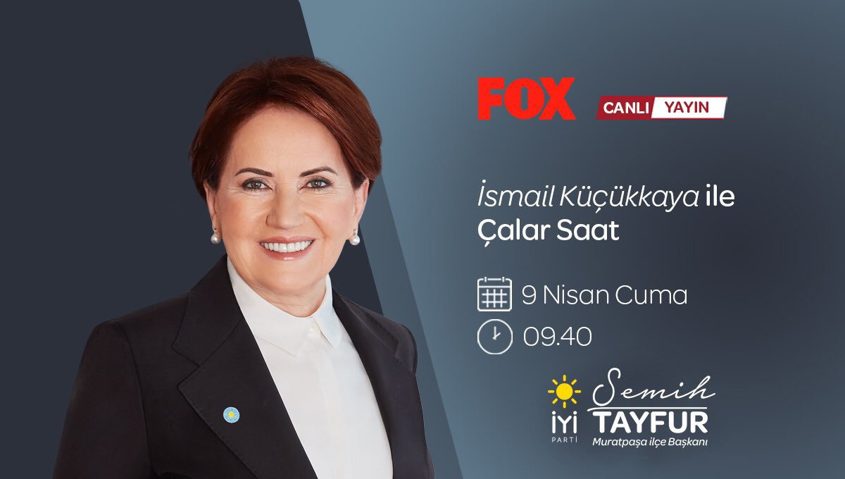 Genel Başkanımız Sayın Meral Akşener Sabah Çalar Saat te İsmail Küçükkaya ile beraber #çalarsaat #ismailküçükkaya #MeralAkşener #iyiparti