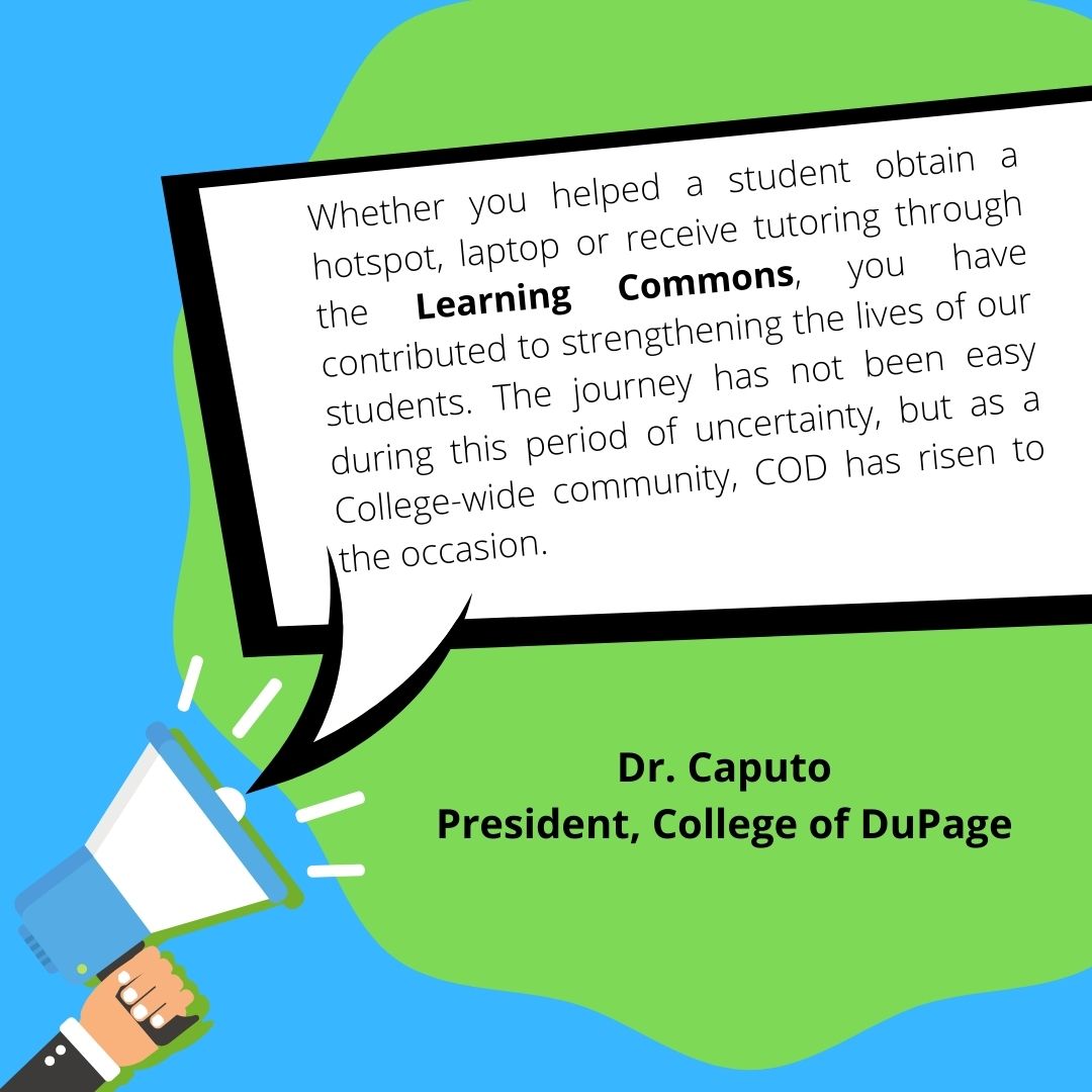 TASC_COD's tweet photo. The Learning Commons received recognition for our commitment toward student success in the most recent President's Update from Dr. Caputo. 

We are thrilled to have the hard work and dedication of our staff recognized again! 

#CODLearningCommons #ChapsUnite https://t.co/j7XBMLsO3Y