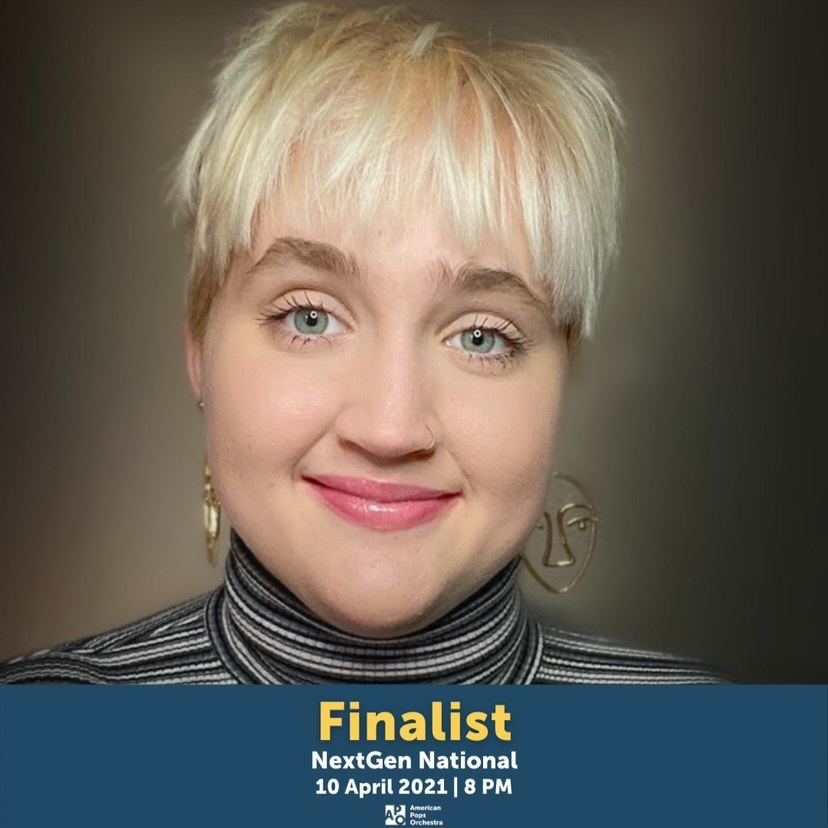 Watch (and vote) for UL Lafayette @ULChoirs singer Madison Russell in the <a href="/theamericanpops/">The American Pops Orchestra</a> NextGen National Vocal Competition this Saturday, 4/10, at 7pm CT! Tune in to support Madison by registering here⬇️
bit.ly/NextGen21Final… #GeauxMadison 🤟🎶