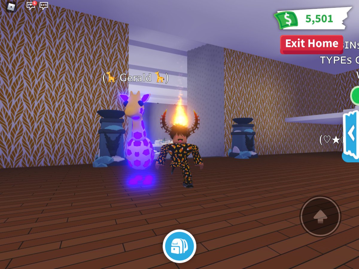 officualblue's tweet photo. #adoptmetrades 
Just hanging your with Gerald my mega giraffe
Looking for good adopt me pets https://t.co/BjjFtoO6bb