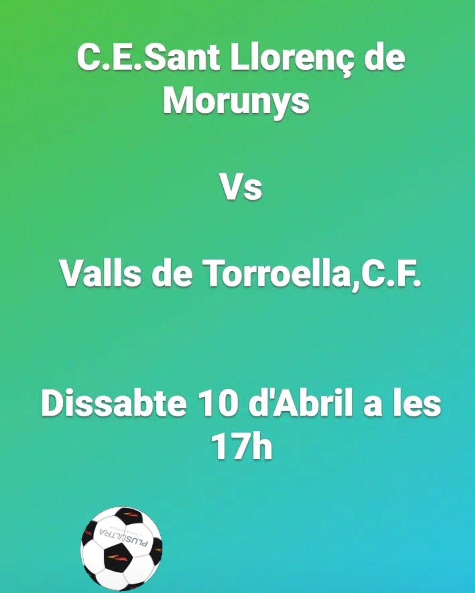 CESantLlorens's tweet photo. Aquest dissabte tornem a jugar a casa !! https://t.co/XayvZGLYhm