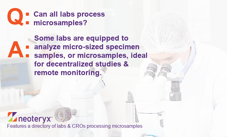 neoteryx's tweet image. Some #labs &amp;amp; #CROs process #microsamples for #research , #decentralized clinical trials &amp;amp; remote monitoring. The remote approach w/ #Mitra devices &amp;amp; VAMS works well for studies in low-resource regions. Need a lab that processes microsamples? Visit: neoteryx.com/lab-directory 🌎