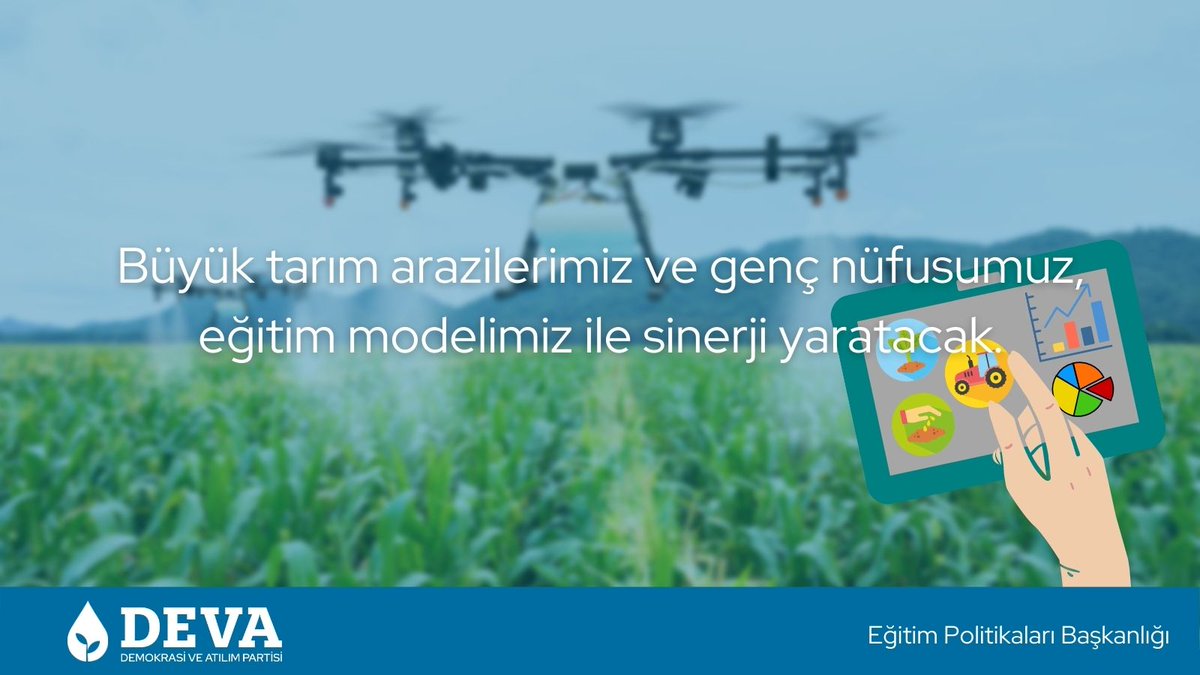 egitimdedeva's tweet photo. Çiftçiye ve köylüye sunulacak imkânlar ancak bilim ve teknoloji ile anlam kazanacaktır. Deva Partisi'nin bu noktada, tarım üretimine yönelik 'tarım liseleri' projesi kayda değer bir uygulama olacaktır. (@devapartisi) https://t.co/i77CULQ6kL
