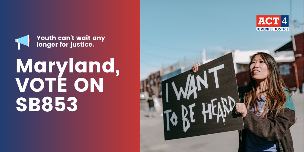 valerinajs's tweet photo. Maryland desperately needs youth justice reform. Senators @willcsmithjr and @jwaldstreicher, it’s time to pass the common-sense, effective bill already passed by the House of Delegates. Youth can’t wait any longer. Vote on SB853 TODAY. https://t.co/cVKDxn1sqc