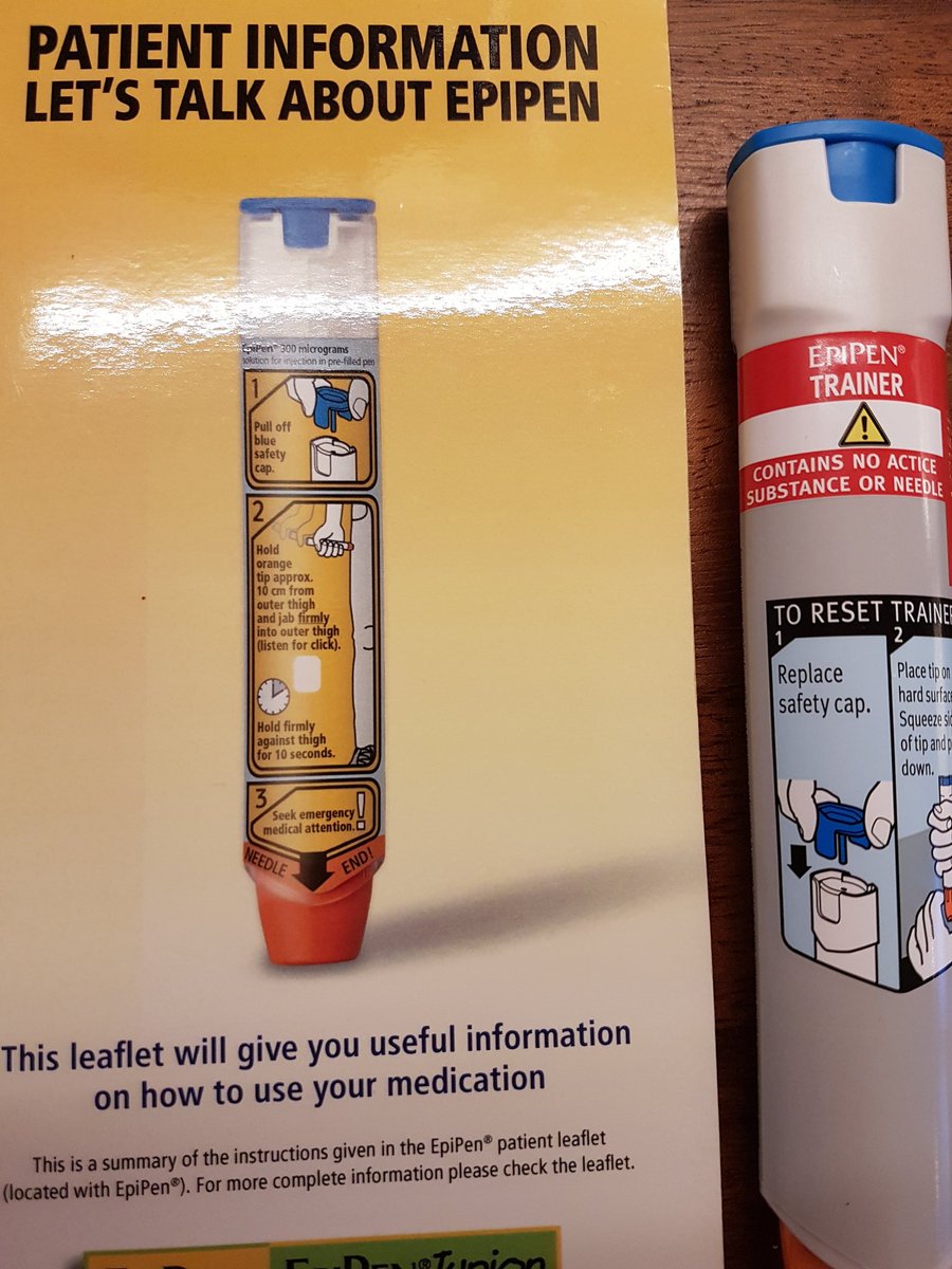 #foodallergy ready for back to school.   Retraining with Epipen trainer pen. Include all the family.  Teens need to be able to self administer.  #epifirstepifast #alwayscarrytwo @foodallergyuk @AllergyLifestyl
