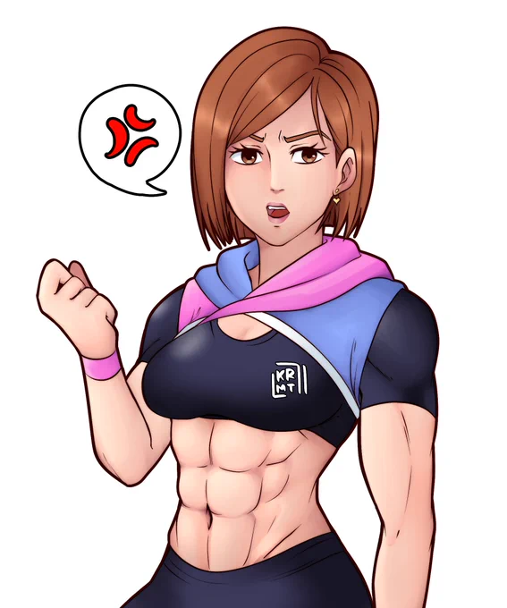 Nobara Jujutsu Kaisen in her workout fit 