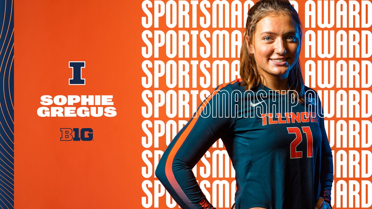 IlliniVBall's tweet photo. Always bringing that 𝗘𝗡𝗘𝗥𝗚𝗬 no matter what. 

Congrats @sophiegregus!

#ILLINI | #ItsHome https://t.co/bzHwgOrUSs