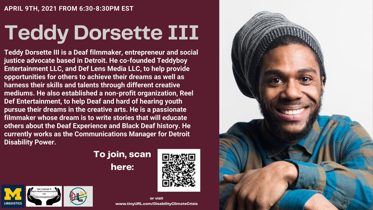 NiMaitresses's tweet photo. Our final spotlight is Teddy Dorsette III. Teddy is part of Detroit Disability Power, where he's worked on projects like the recent campaign to prioritize #disabled ppl in #COVID vaccinations #ComeThroughCounties #MaxAccess

Join us and Teddy Friday! https://t.co/JRe8OPuzne https://t.co/WDytXW2H87