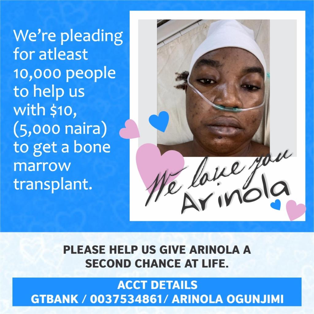 damilolaadenik7's tweet photo. Please help save Arinola, she has been diagnosed with blood cancer (acute myeloid leukemia) she is currently battling for her life. Help with a retweet if you can't donate
https://t.co/nYDB7uz8Ua https://t.co/DyyvDoVGKA