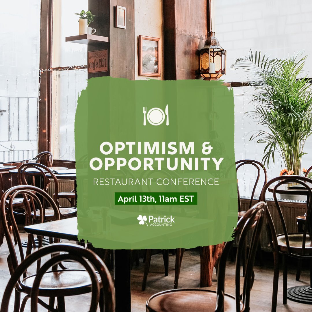 PatrickAcct's tweet photo. Next Tuesday 4/13 @ 11 EST, our founder, Matt Patrick, will speak at the "Optimism &amp; Opportunity Restaurant Conference," a one-day virtual restaurant show with the info your restaurant needs to succeed.

Register Now! https://t.co/gVimZfjfx4. https://t.co/dtKDHC4XQi
