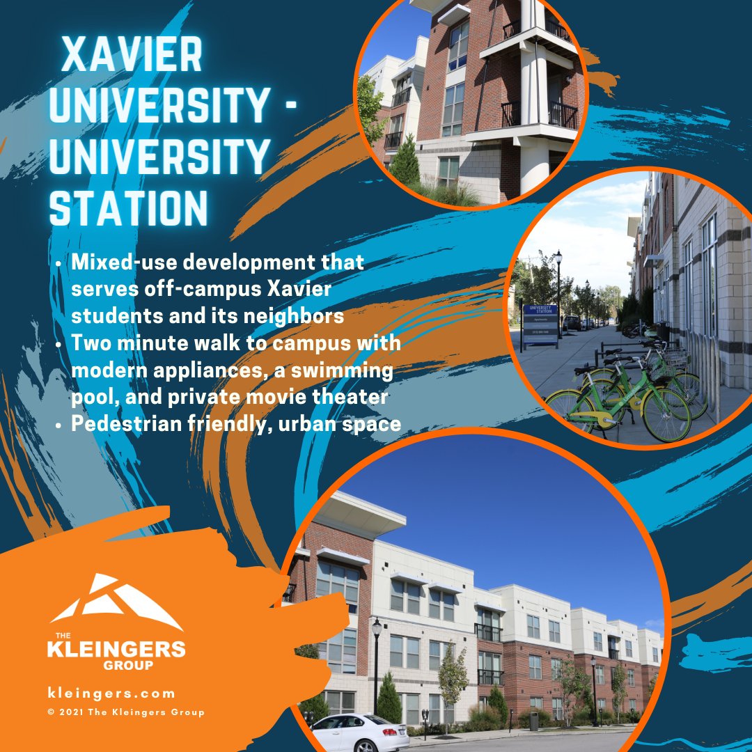 kleingers's tweet image. @Station_Xavier is this week’s #DowntownThursday project spotlight! Located within walking distance to @XavierU, this luxury housing community features in-unit laundry, fully equipped kitchens, and spacious common areas.  
#CivilEngineering #Surveying