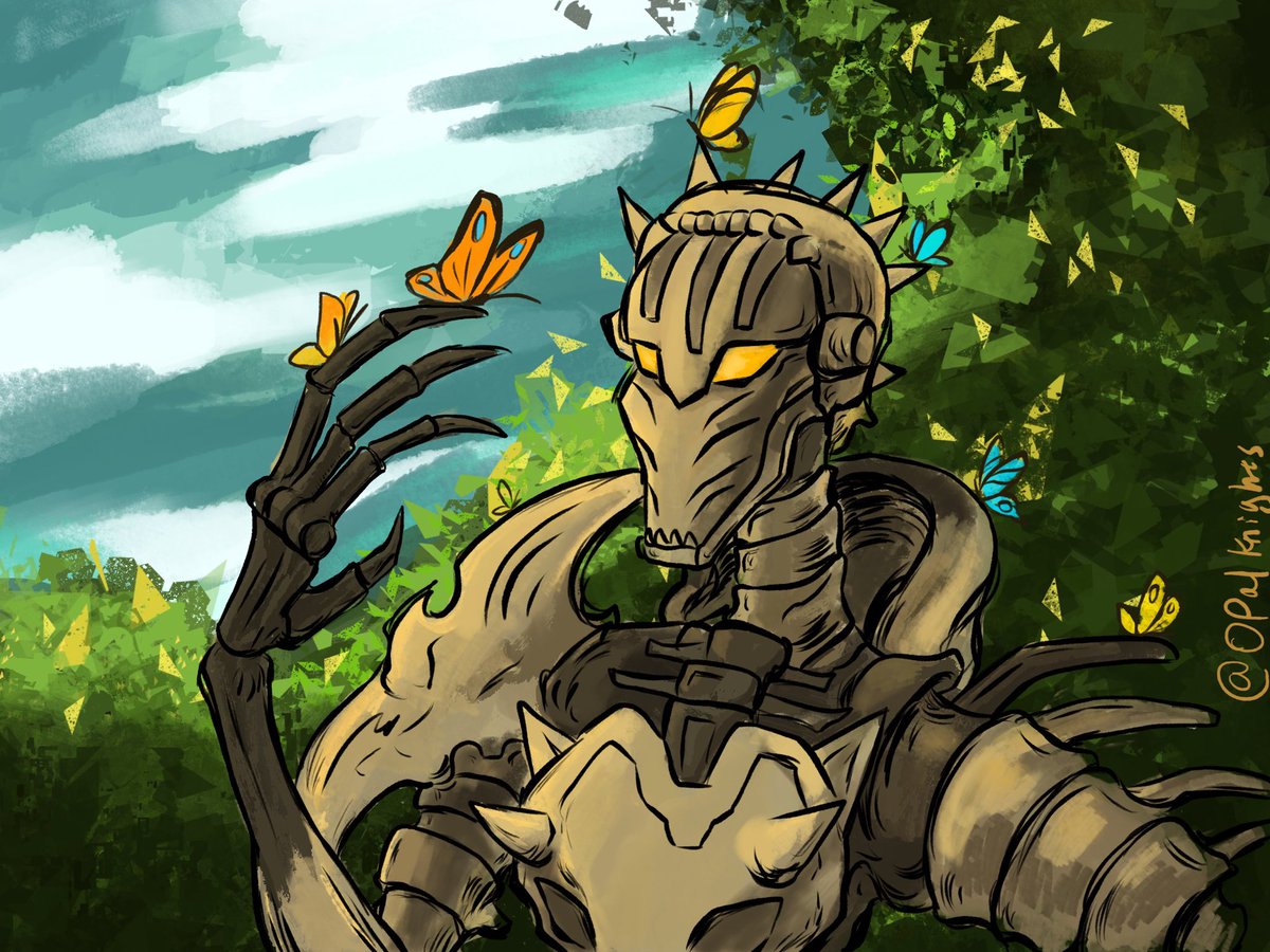OpalKnights's tweet photo. Paleotrex and butterflies
Messing with some new brushes and trying to figure out how to kinda paint again
Did you know butterflies will eat rotting things? idk I think thatโs kinda weird and cool
#beastwars #maccadam #paleotrex https://t.co/oLgil2DG60