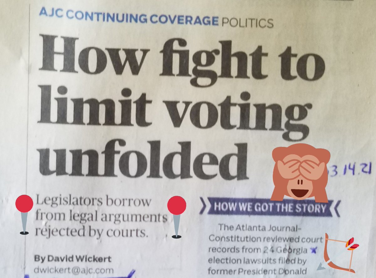 JohnDStanton3's tweet photo. @Independent_4ce @GabrielSterling @davidlitt #Gapol ๐2)๐#HB202
Read the Tweets by @bcarver in 1) and this
3.14.21 quote in the ajc article:
How fight to limit voting unfolded
by dwickert@ajc.com
~
"We are aware of a significant number of election irregularities," said Brad Carver, who chaired a party task force... https://t.co/oTBv7oPCCj