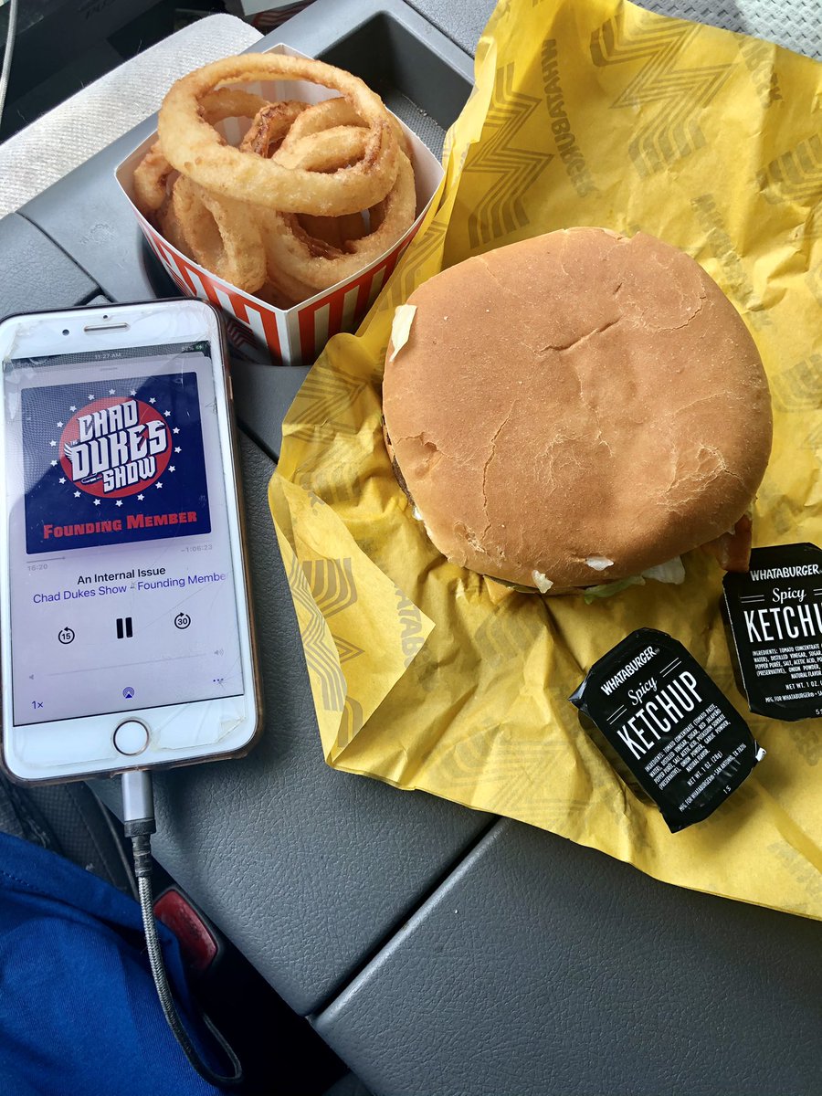 AZdevilchef's tweet photo. It’s #Maneuver time in Phoenix AZ with @chaddukes and @Whataburger double meat and jalapeños. https://t.co/YUNzVZz190