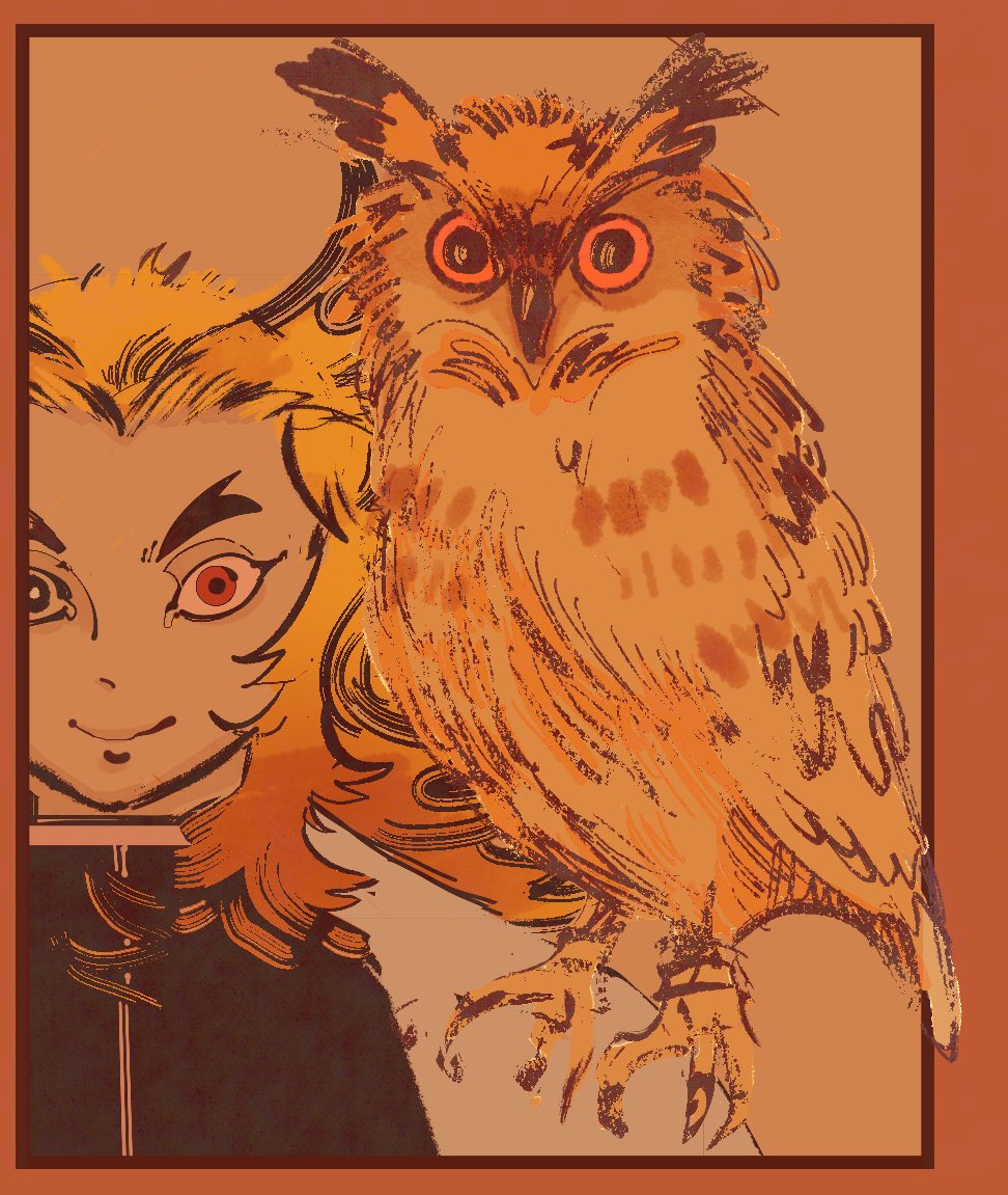 KOTOYOYOS's tweet photo. I really like how rengoku looks like an owl #KNY https://t.co/EjY3xfjKYY