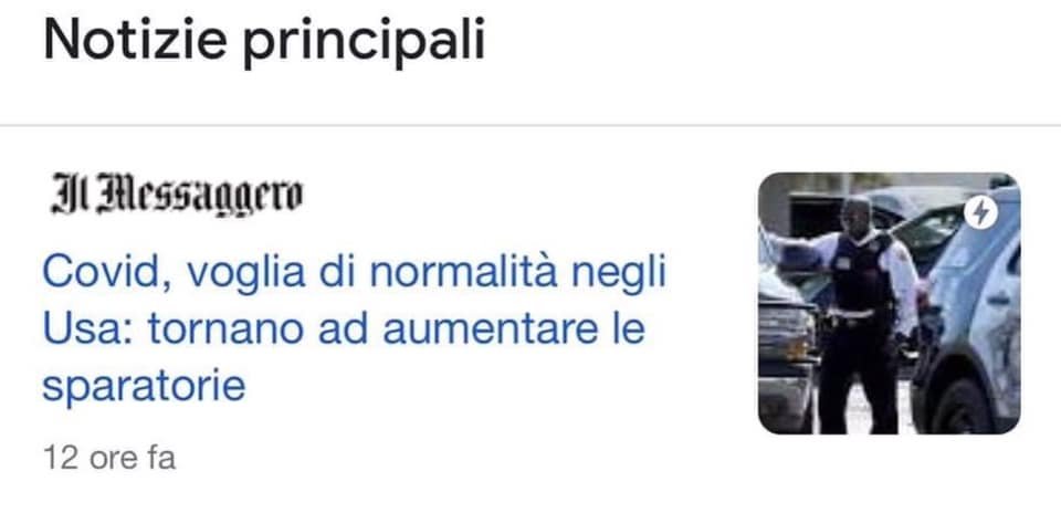 Che le facciamo a fare le battute, se poi c'è il Messaggero che è cintura nera di black humour?