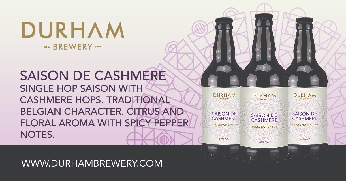 durhambrewery's tweet photo. Brand New and totally top notch and moreish!!
https://t.co/C32wAvqbqd #Beer #durhambrewery #durham
#qualityale #thebest #saisondecashmere #beermageddon 
#beerlover #beerstagram #beertime https://t.co/VRyvVpiusX