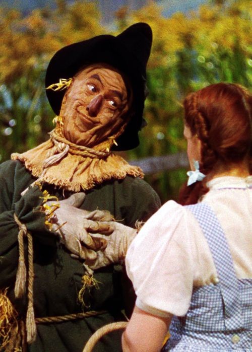 // the scarecrow - the wizard of ozthe scarecrow is goofy throughout the story, but he imparts wisdom too. I think Seokjin would get that balance v well. when you boil it down, this story is about finding confidence in yourself, + I think he'd want to play a role w that message