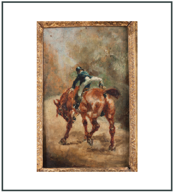 PresseKraemer's tweet photo. Jeune Cavalier enfourchant sa monture a doublé son estimation aux enchères. Estimé 50 000 - 80 000 €, cette œuvre de jeunesse de #ToulouseLautrec, s'est envolée à 183 300 € Charles-Edouard #Delettrez @GrosDelettrez @Drouot @mTL_Albi https://t.co/jTTGLcMYkL