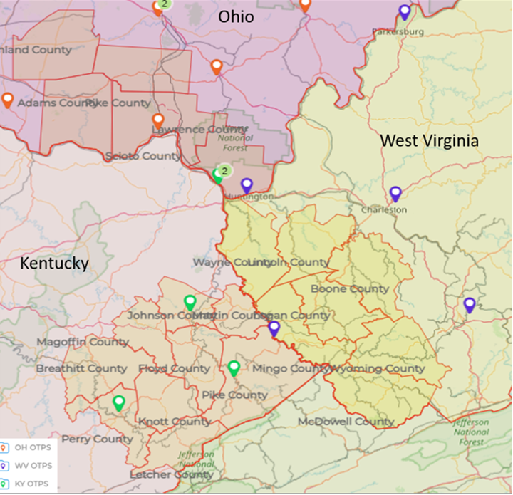 URMC_Recovery's tweet photo. Across the 23 Appalachian counties in our technical assistance service area, there are 6 operating opioid treatment programs (#OTPs). The #ROADSS model is a promising solution to quickly and effectively address this disparity https://t.co/V8xMe5th3a #aatod2021 https://t.co/iKwfxPmojm